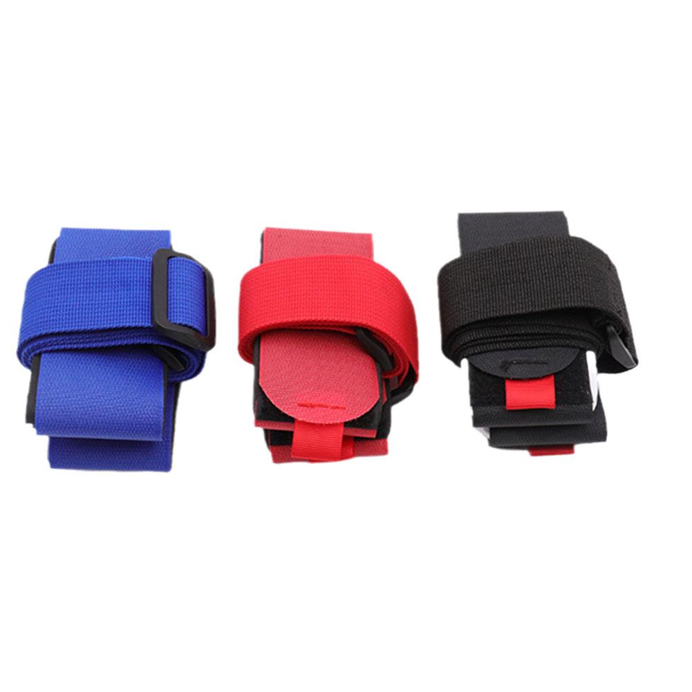 Black Nylon Adjustable Ski Handle Strap Bag Skiing Bag Adjustable Pole Shoulder Hand Carrier Lash Straps Porter Hook Loop