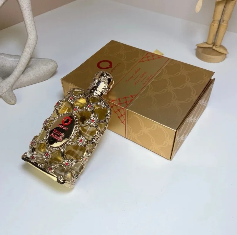 น้ําหอมต้นฉบับ 80 มล. Orientica Luxury Collection Royal Amber กลิ่นหอมติดทนนานหรูหราโคโลญจน์สเปรย์น้ําหอม Unisex
