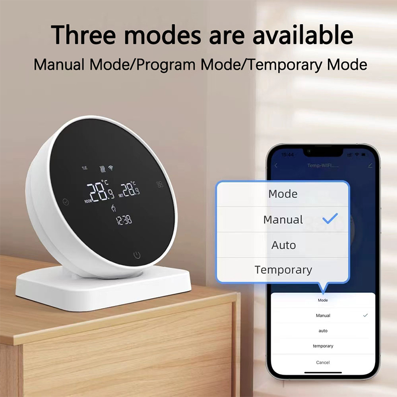 R7 wireless one-to-one WIFI intelligent thermostat,LCD display,touch screen,gas boiler water heating,temperature controller