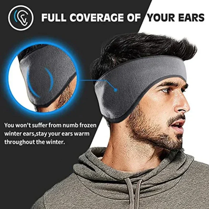 1 pçs proteção de ouvido quente esportes ao ar livre grosso aba larga bandana outono e inverno ciclismo, à prova de vento e frio e protetores de ouvido