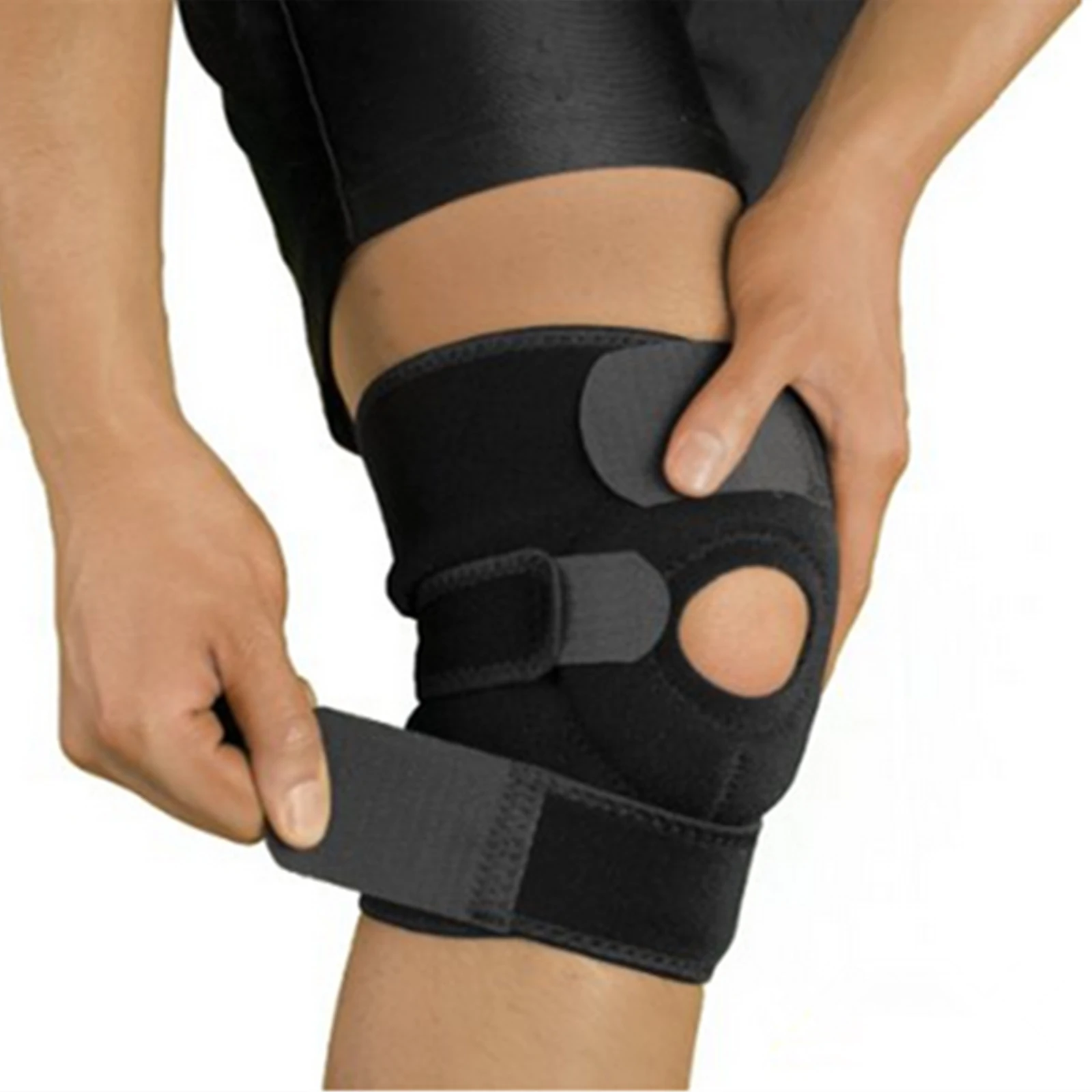 1 pz compressione regolabile ginocchio cuscinetto rotuleo tendine supporto manica Brace uomo donna per artrite dolore, recupero lesioni, corsa