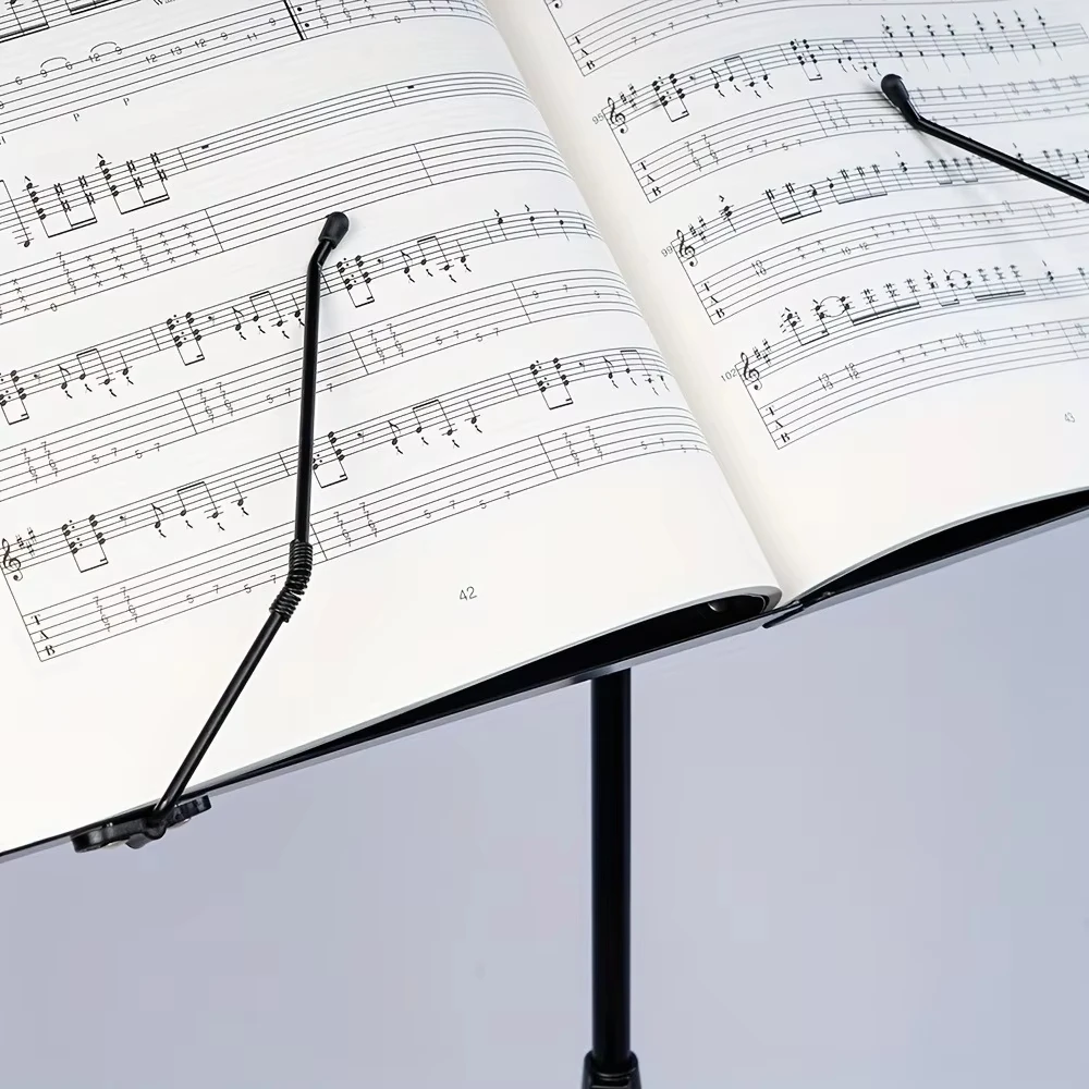 Portable Lightweight and Adjustable Stable Music Stand with Carrying Bag - Collapsible and Folding Metal Music Sheet Stand