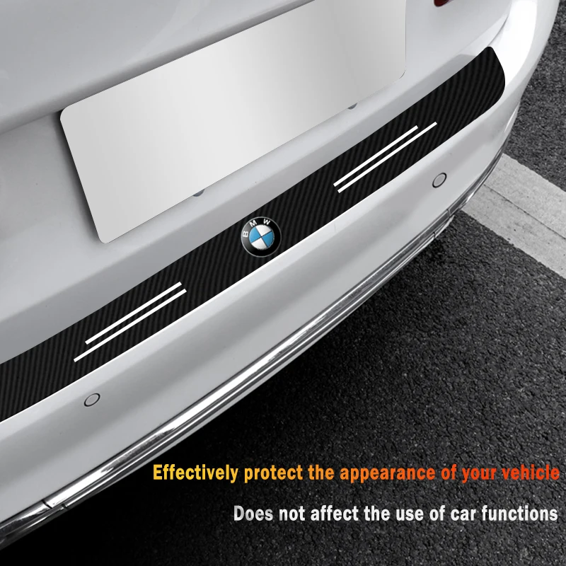 Pegatinas protectoras de maletero de coche de fibra de carbono para BMW X1 X3 X4 X5 X7 F10 F20 F30 G20 F15 F16 F34 E90 E91 E92 E93 1 2 3 4 5 7 Series