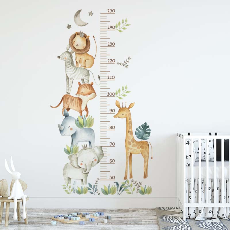 Autocollants Muraux avec Règle pour Chambre d'Enfant, Imperméables, PerfecPVC, Décoration de la Maison, Maternelle, 3 Pièces