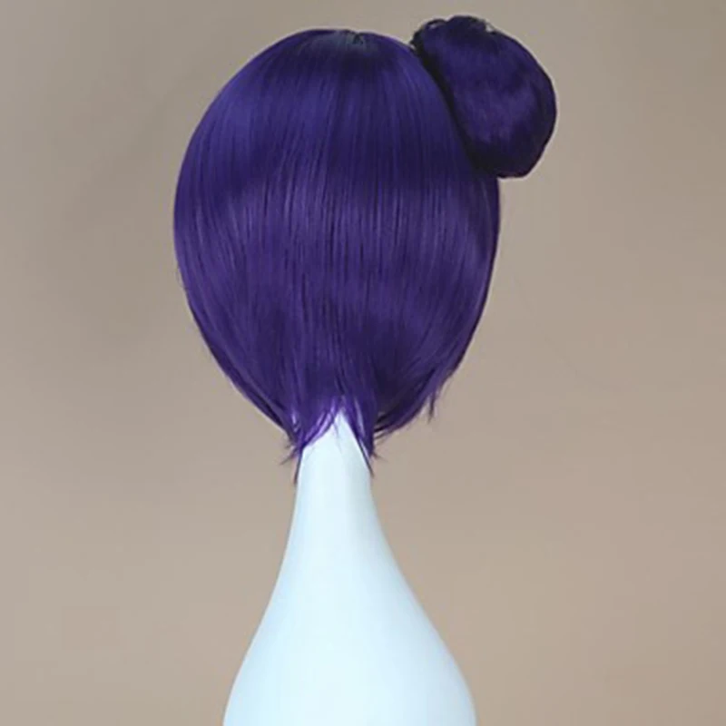Hairjoy-peruca sintética com konan roxo, peruca cosplay fibra resistente ao calor (sem rosa)