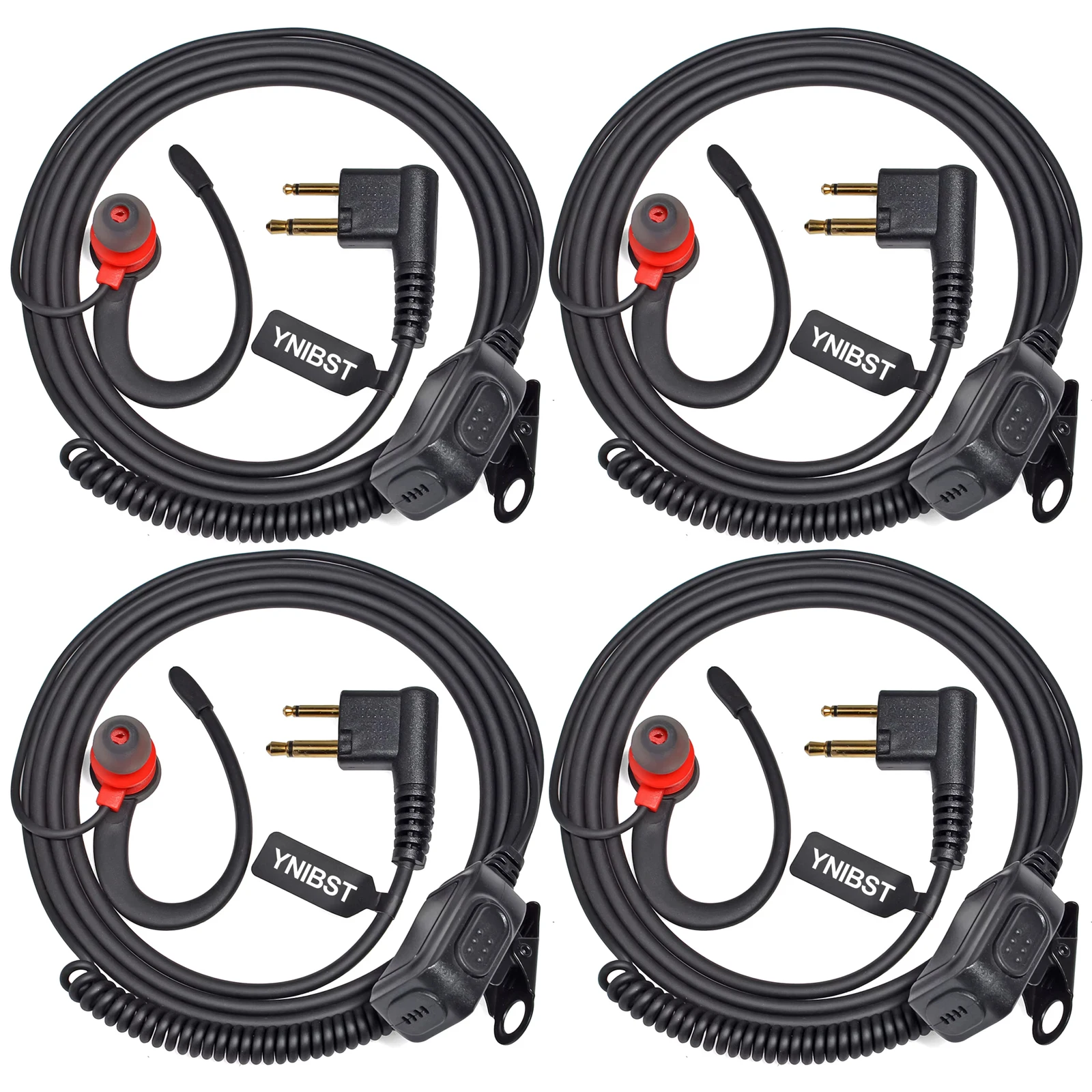 G-förmiges Walkie-Talkie-Ohrhörer-Sicherheits-Headset mit Mikrofon, kompatibel mit Motorola CP040 CP140 CP88 CP1200 GP2000 2-Wege-Radio