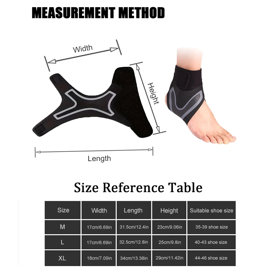 1 pezzo di supporto per tutore per caviglia, manica di compressione, fasciatura elastica per il piede, avvolgimento protettivo, calzini sportivi