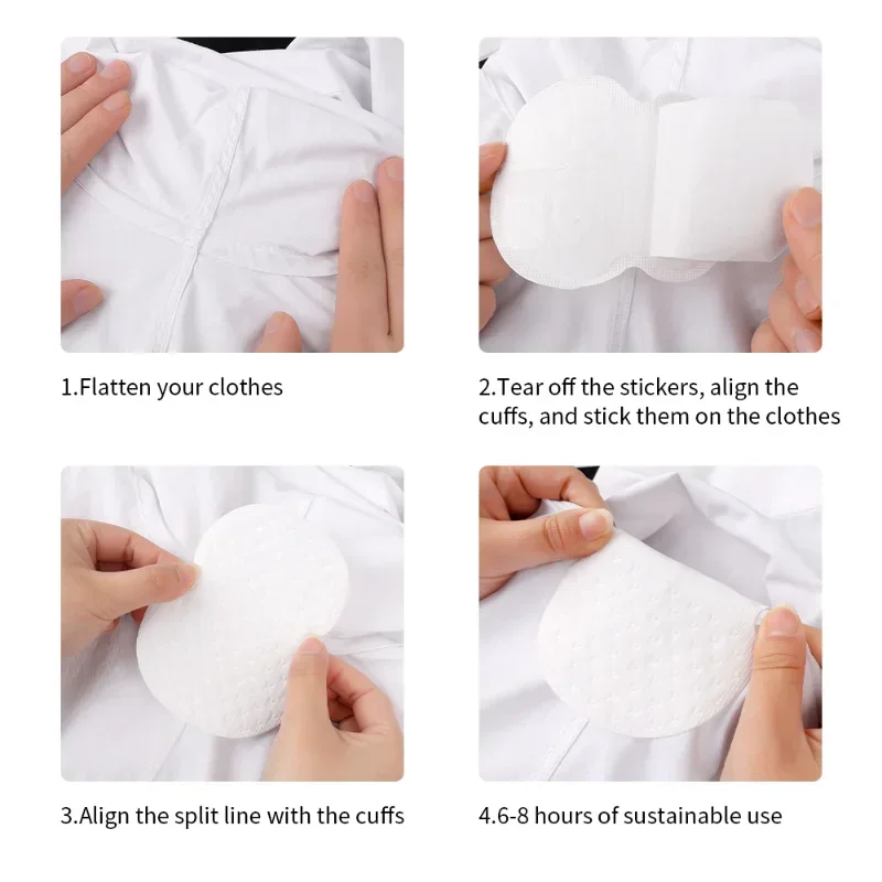 50 unids/lote juntas de axilas almohadillas absorbentes de sudor para revestimientos de axilas almohadillas para el sudor pegatinas desechables antisudor al por mayor