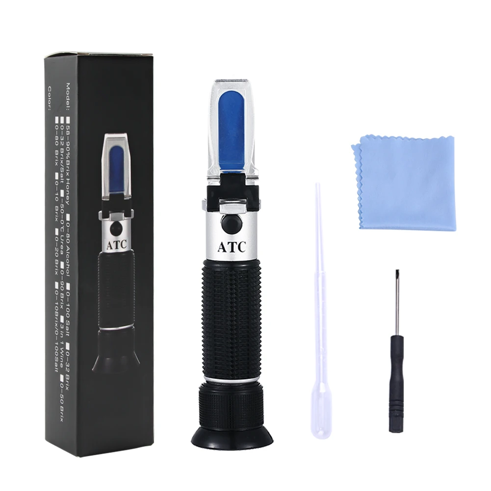 Mới Di Động 3 Trong 1 Tay Tổ Chức Nho Rượu & Rượu Vang Khúc Xạ (Brix, baume Và W25V/V Cân)