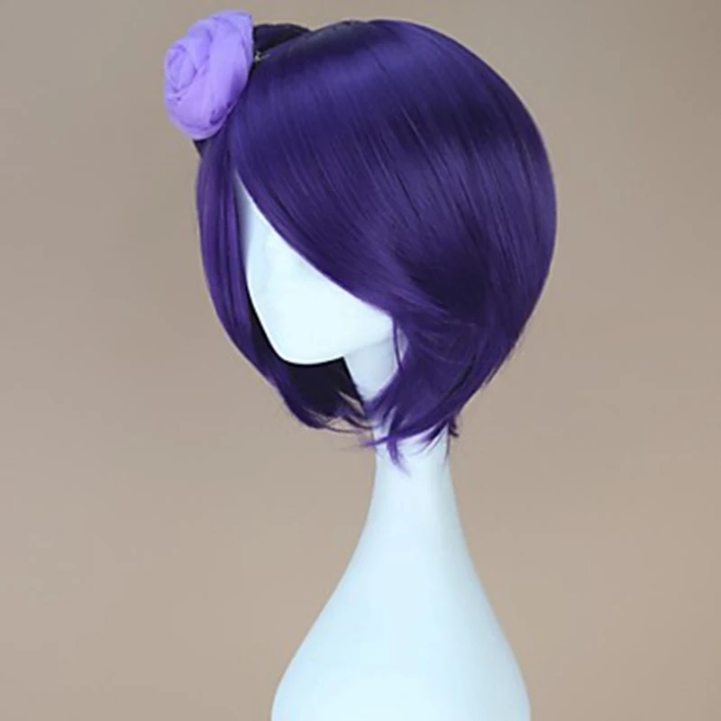 Hairjoy-peruca sintética com konan roxo, peruca cosplay fibra resistente ao calor (sem rosa)