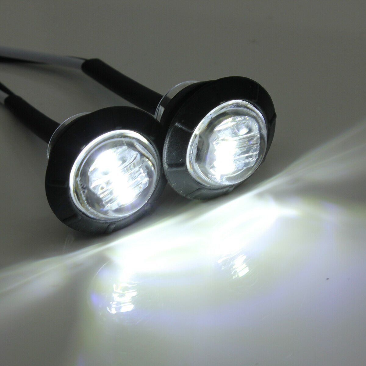 2 Chiếc 3/4 Inch Gắn Đèn LED Phía Sau Dấu Chỉ Báo Đèn Cho Xe Tải, Traile ,Cab Bút Dạ, tàu Thuyền 12V 24V Xanh Đỏ Vàng Xanh Dương