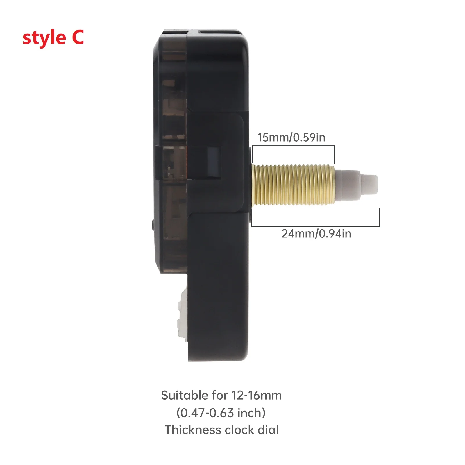 Quartz Battery Operated High Torque Long Shaft Clock Movement Replacement for Clock Repair / DIY Clock Repair Parts