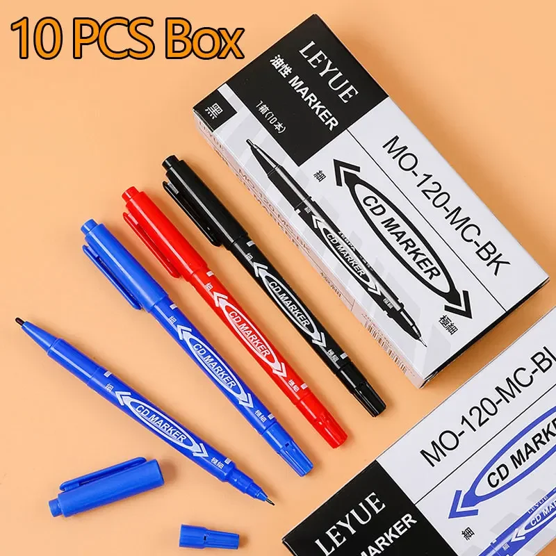 10 Uds. Rotuladores permanentes Manga impermeables de doble cara tinta aceitosa de colores boceto pintura arte escuela suministros papelería