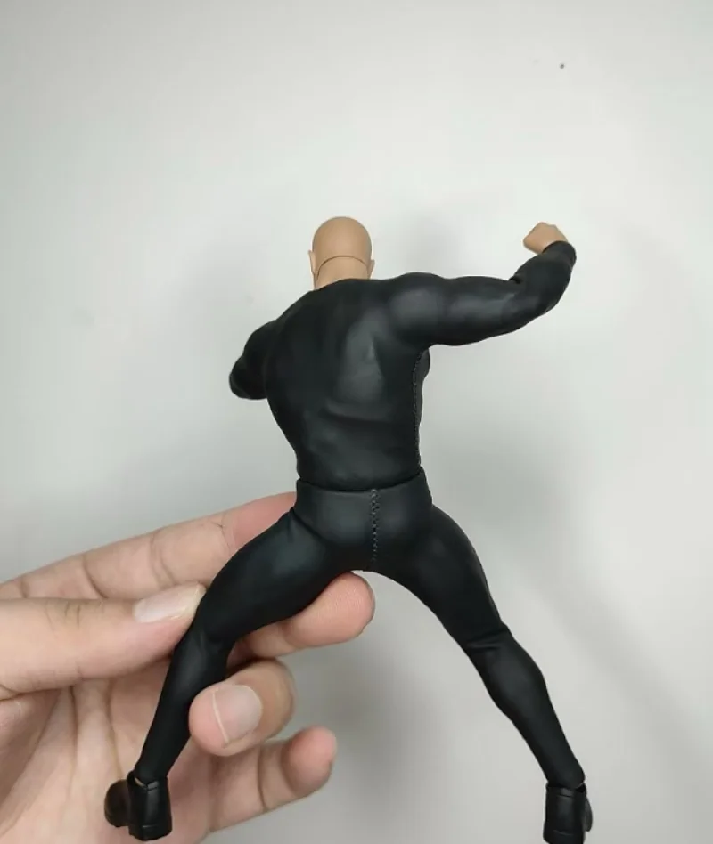 Vtoys用タイトフィットスーツセット,ブラックトップとパンツ,6インチモデル,1:12スケール