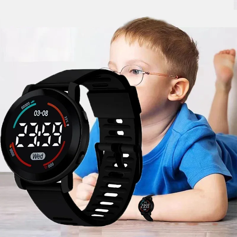 Relojes para niños luminosos, impermeables, deportivos, con correa de silicona, Reloj de pulsera electrónico Digital LED para niños, Reloj Niño