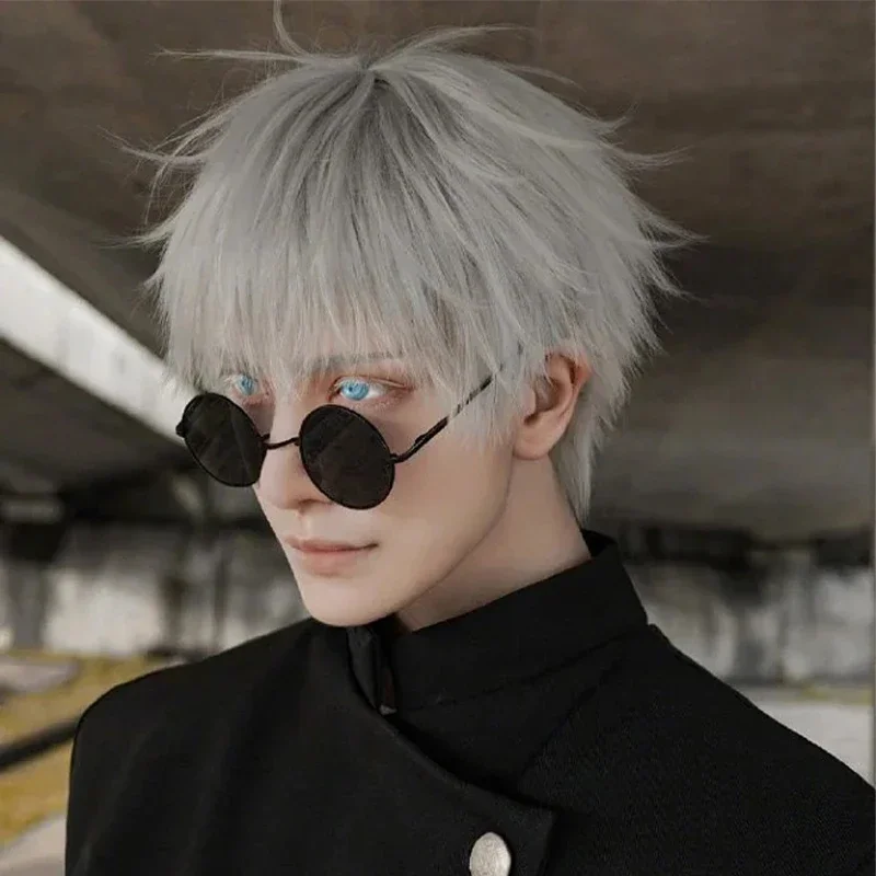Jujutsu Kaisen Gojo Satoru คอสเพลย์แว่นตาแว่นตาอะนิเมะฮาโลวีนสีดําแว่นตาเครื่องแต่งกาย Props อุปกรณ์เสริมคอสเพลย์อะนิเมะ