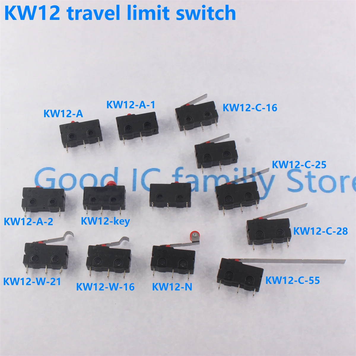 5 uds 5A 125V250V KW12 interruptor de límite de viaje KW11-3Z-2 con mango 16mm botón de contacto Micro interruptor KW12-N 2 pines/3 pines KW12-A NO/NC