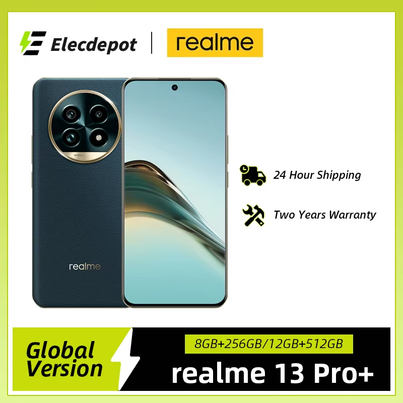 Versione globale realme 13 Pro Plus Smartphone 5G Snapdragon 7s Gen 2 120Hz Curved Vision Display 80W SUPERVOOC Charge AI Imaging