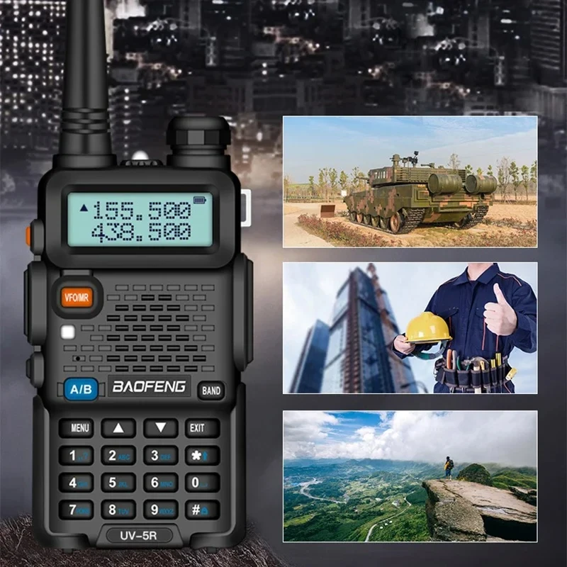 2pcs 5w uv5r baofeng walkie talkie dualband vhf uhf typ c langstrecken fm tragbarer ham cb funkgeräte handheld transceiver