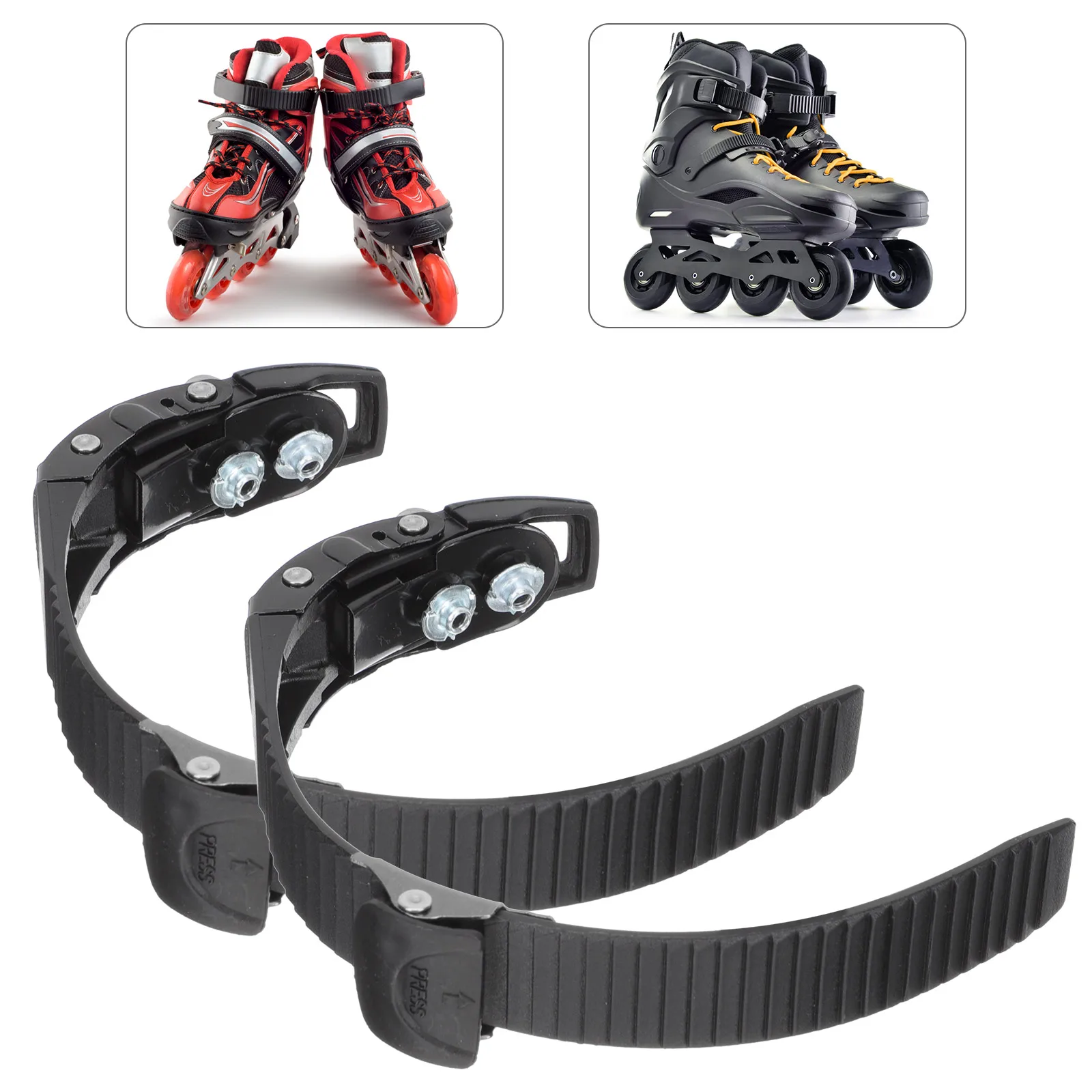 Ceinture d'énergie pour patins à roulettes pour enfants, patins à roues alignées, sangles universelles, fermoir, boucles de subdivision, lacets lumineux, 2 pièces