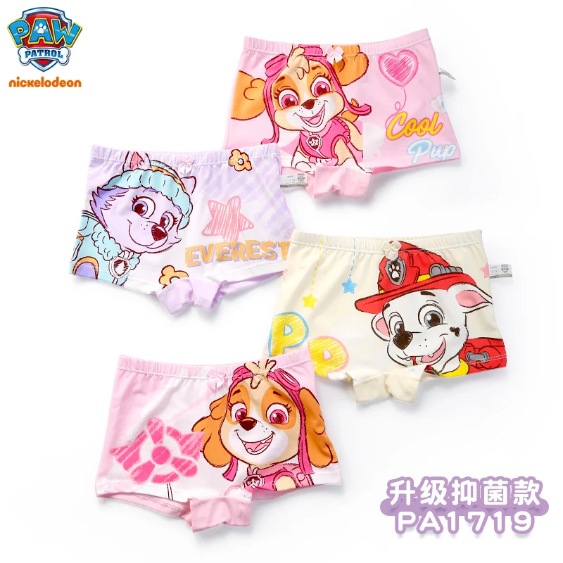 4 pezzi genuino Paw Patrol Skye ragazza bambini biancheria intima di cotone stampa mutandine bambini mutandine corte mutande slip per ragazze mutandine