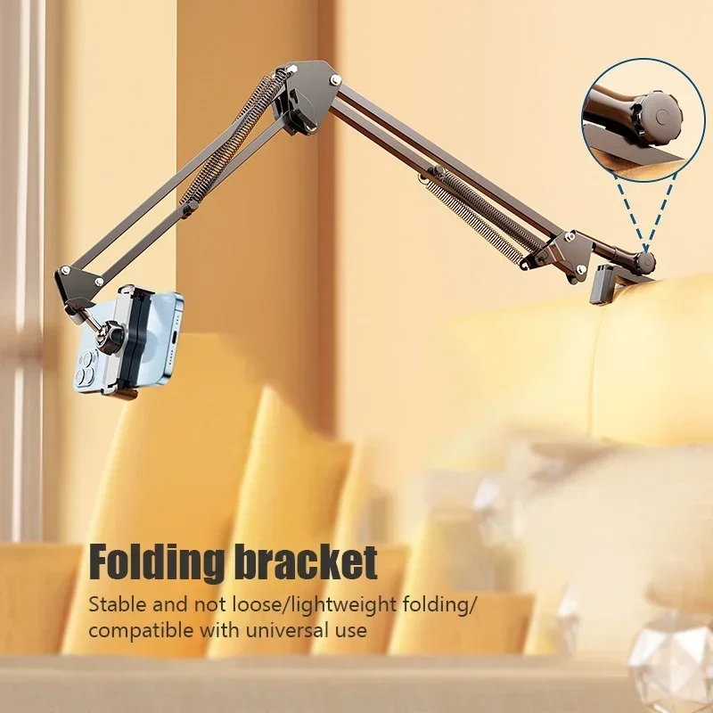 Suporte giratório para tablet Suporte para telefone 180 °   Suporte de metal de braço longo ajustável para iPad Pro Mini Air Xiaomi Tablet compatível 4-12,9 pol.