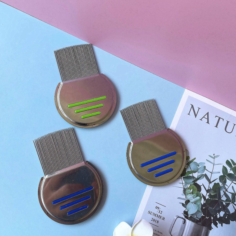 Peine para piojos Terminator de acero inoxidable para mascotas/niños, cabezal para eliminar el pelo, dientes de súper densidad, elimina las liendres, sin nit