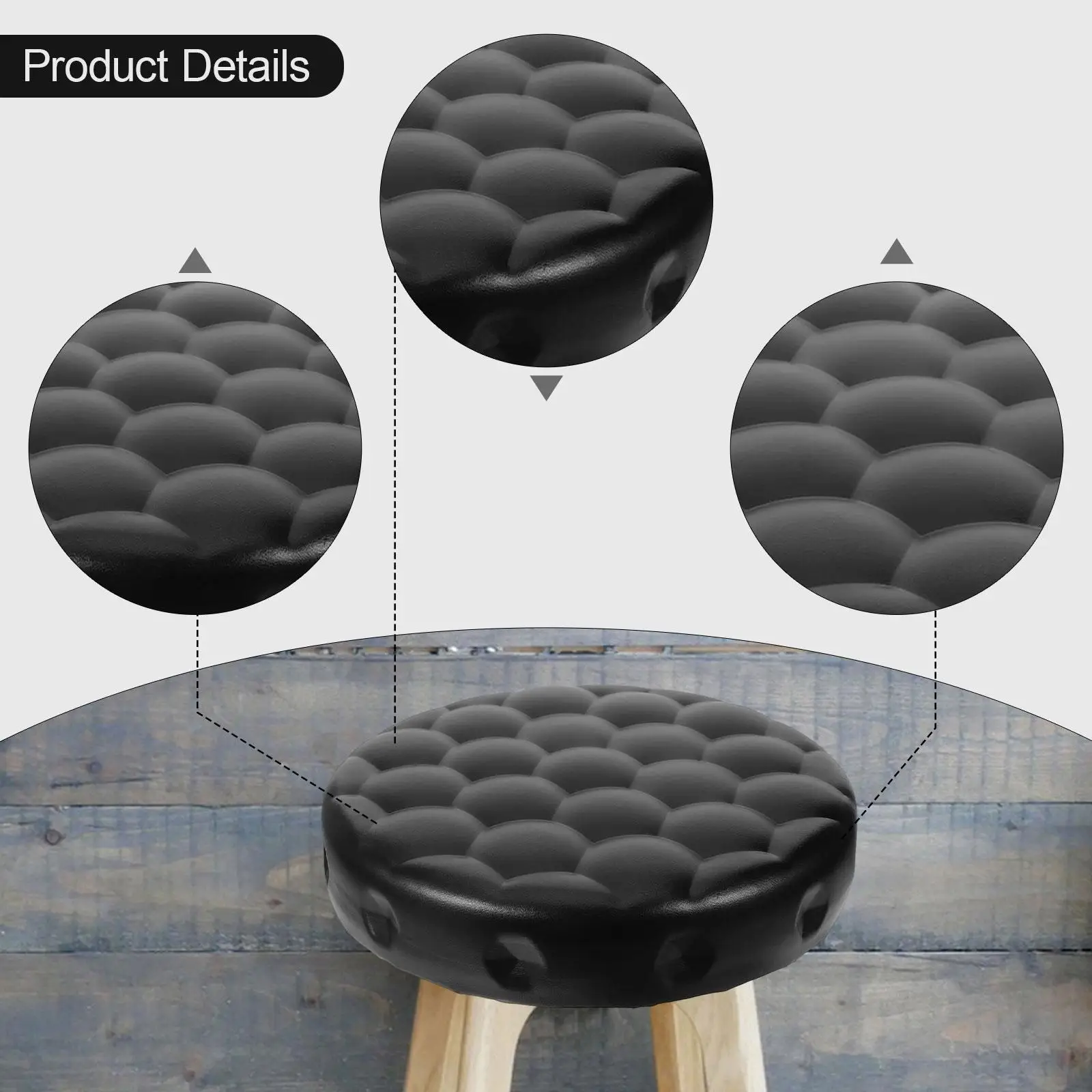 Cuscino del sedile del sgabello da bar Parte superiore del sedile Confortevole Sostituisci le parti Installazione semplice Copertura in pelle PU Resistente per salone di barbiere SPA