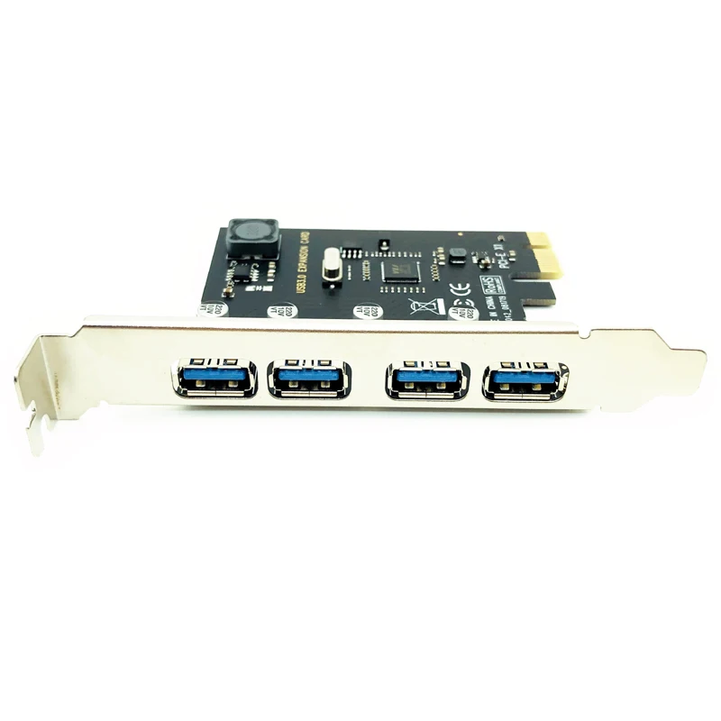Tarjeta de expansión PCI-E USB 3,0 de 4 puertos PCI Express PCIe USB 3,0 adaptador HUB controlador USB3.0 de 4 puertos USB 3 0 PCI e PCIe Express 1X