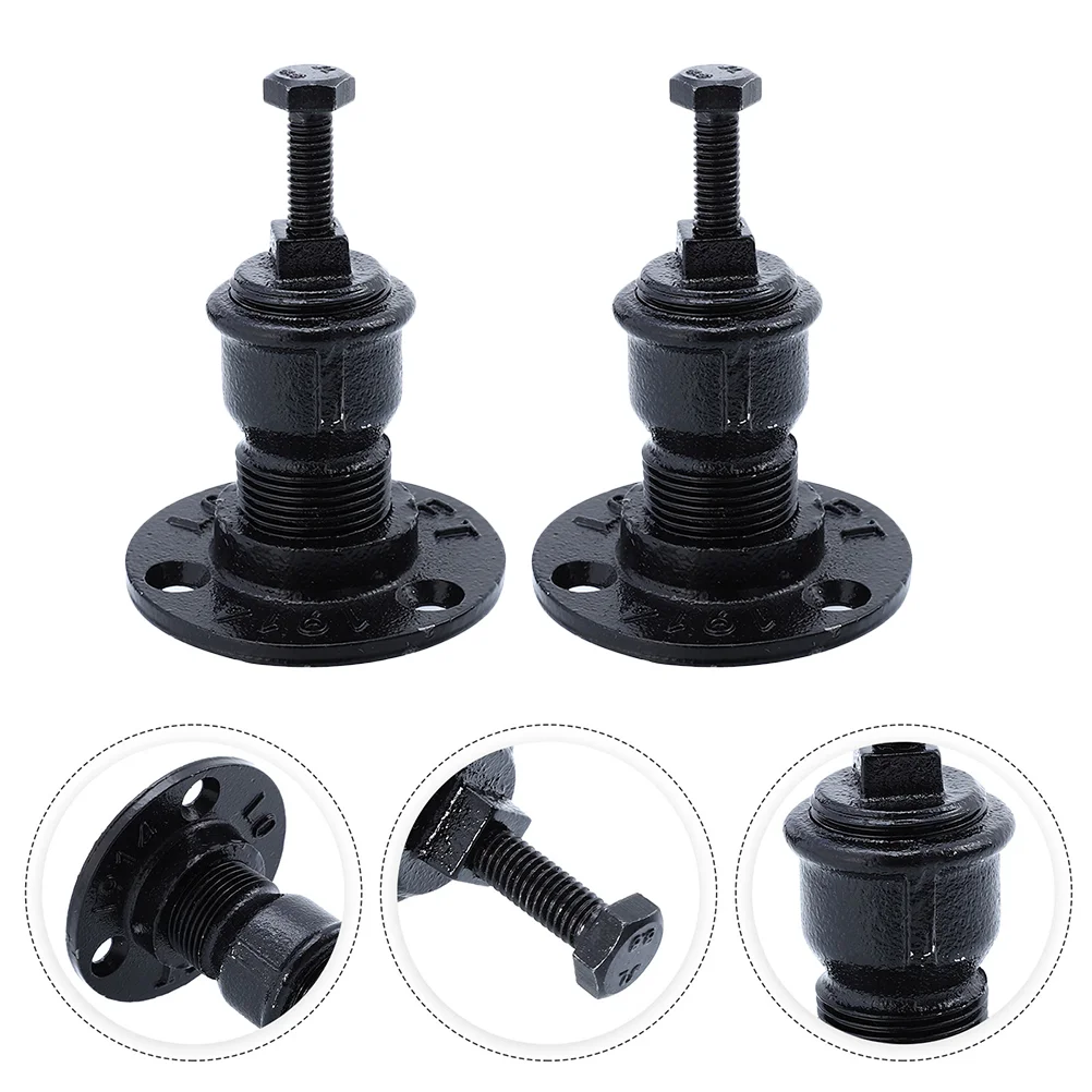 2 Pcs Handrail Bracket Sturdy Iron Railing Brackets For Handrail Support Construction Tools Ladder Scaffolding Parts