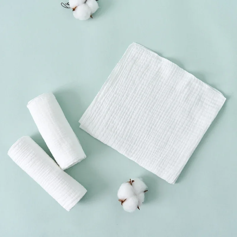 Fraldas de gaze de algodão para bebês recém-nascidos, 8 peças, troca de fraldas, lavável, reutilizável, camada dupla, toalha macia para bebês, pano para arrotar