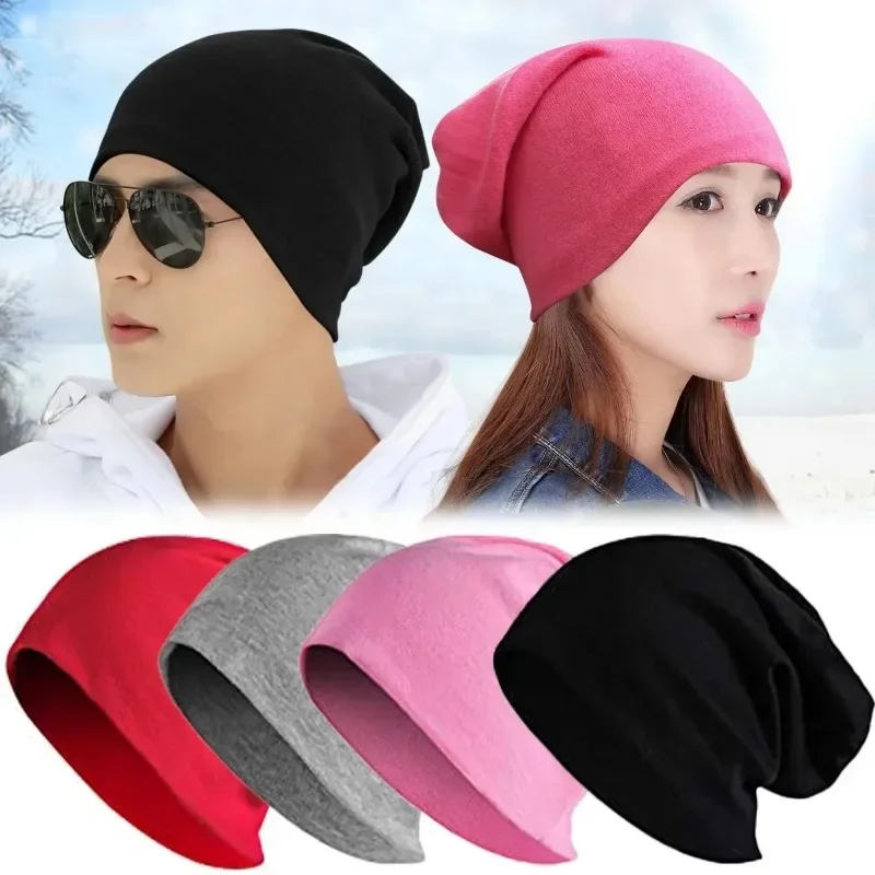 Gorros cálidos de invierno para hombres y mujeres, gorros de punto apilables suaves e informales con estilo, gorros elásticos de Hip Hop Unisex