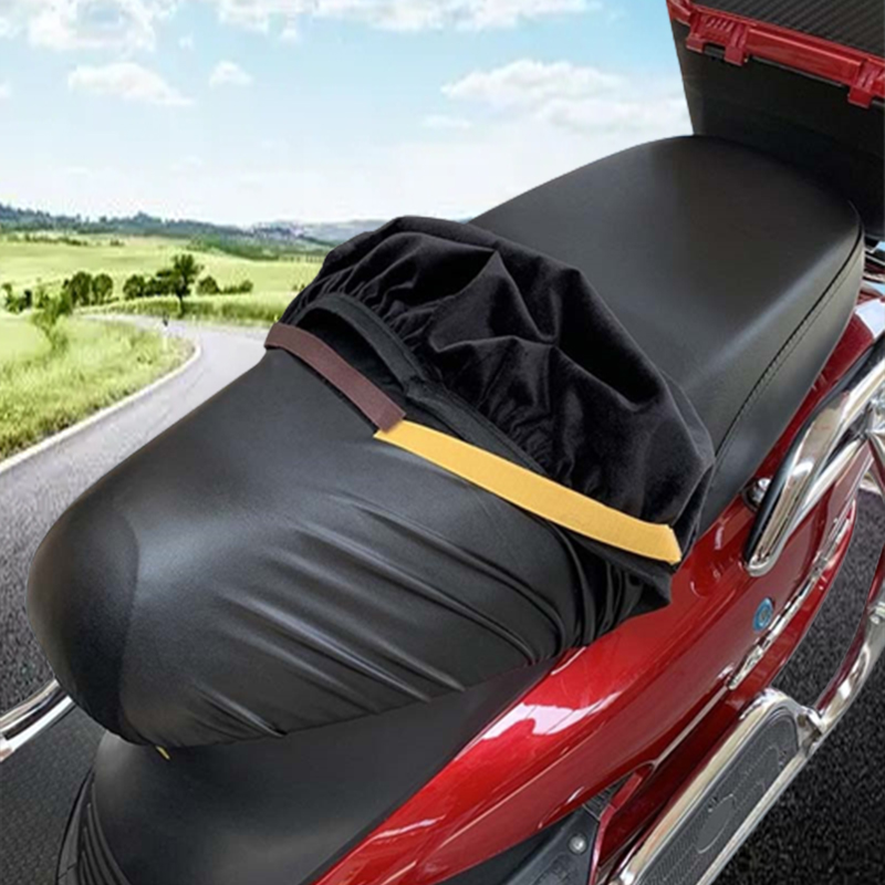 Motorcycle Seat Cover Elastic PU Leather Motorbike Seat Protector Cushion Waterproof Sunscreen Seat Cover For Small Motorcycles