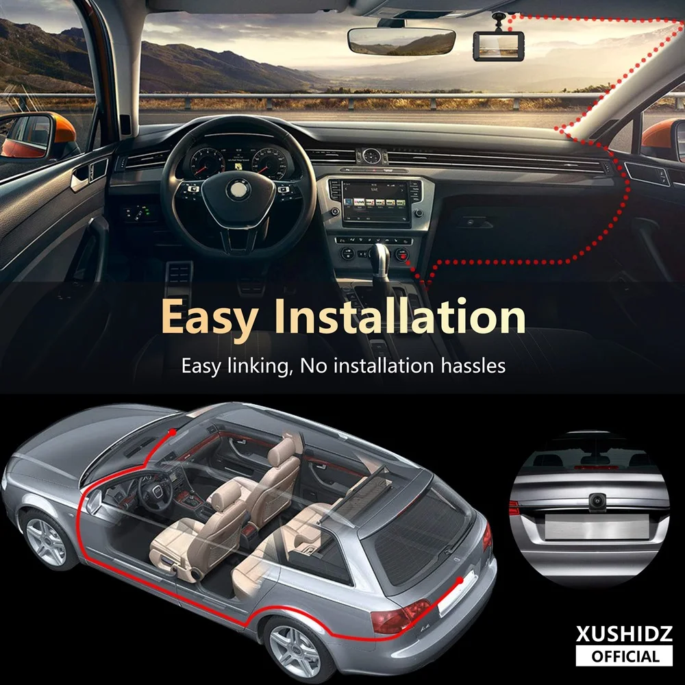 XUSHIDZ Q10 1080P nueva cámara de salpicadero visión nocturna coche DVR grabadora de vehículo cámara de coche sensor G HDR DVR grabación en bucle Dashcam