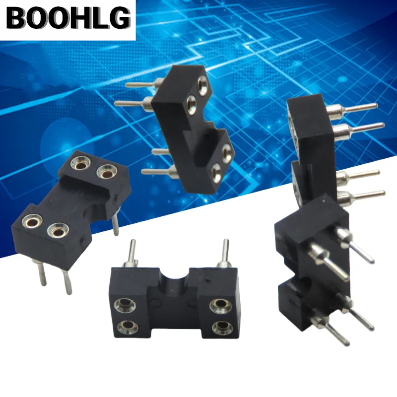 Enchufe de agujero redondo DIP4 IC, adaptador de soporte de prueba de CHIP DIP 4 P, Conector de paso de 2,54 MM, 10 piezas
