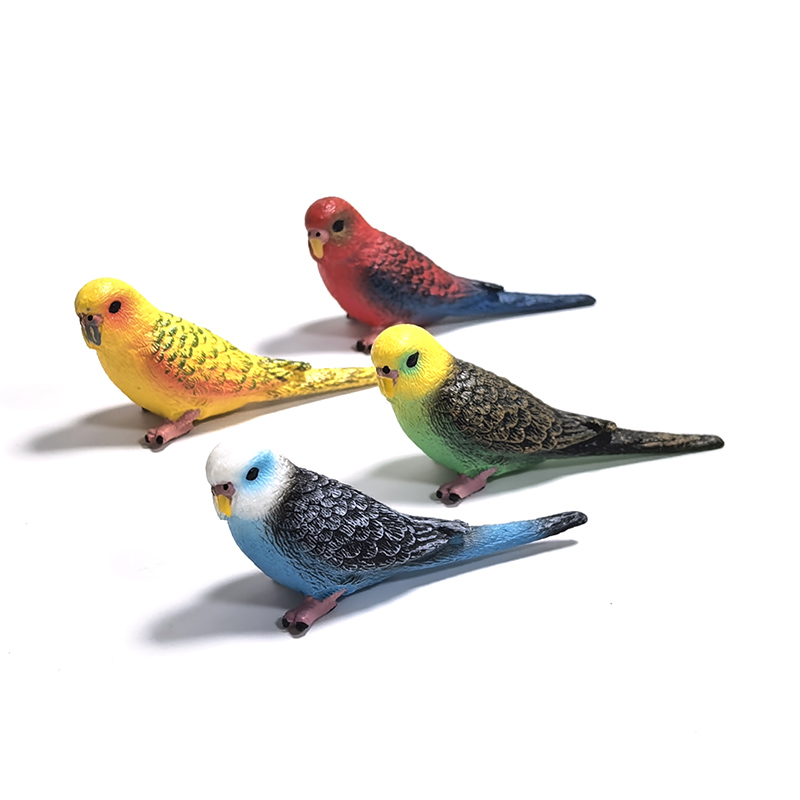 Mini Nette Simulierte Papagei kinder Ornament Tier Spielzeug Modell PVC Kunststoff Handwerk Ornament Zoo Künstliche Vogel Statue Hause