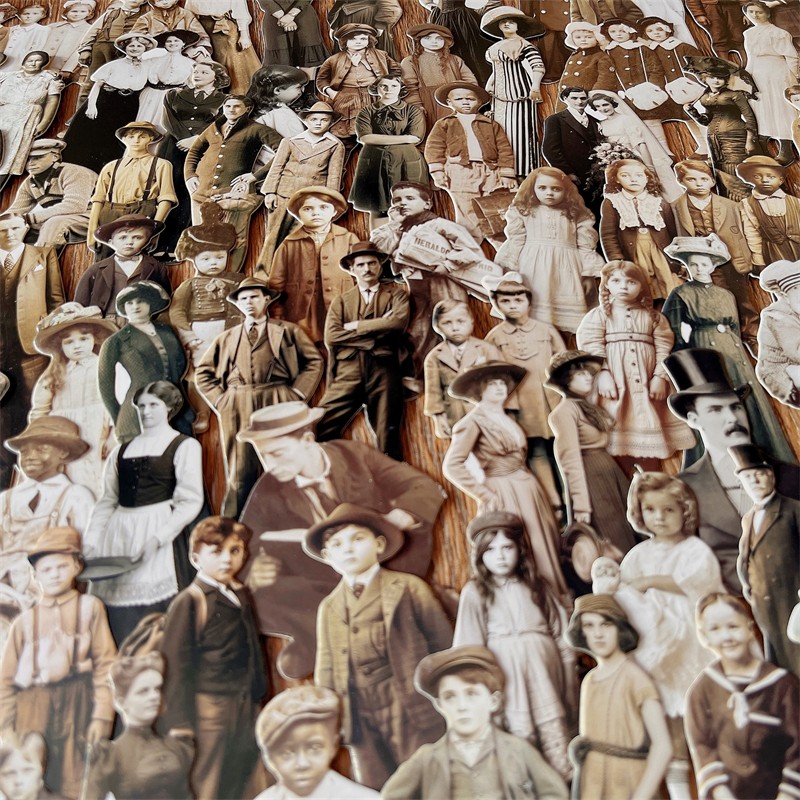 83PCS vintage Tent Decoration Collage Materials Portrait Photos Thick Card JunkJournal Retro Character Fragments