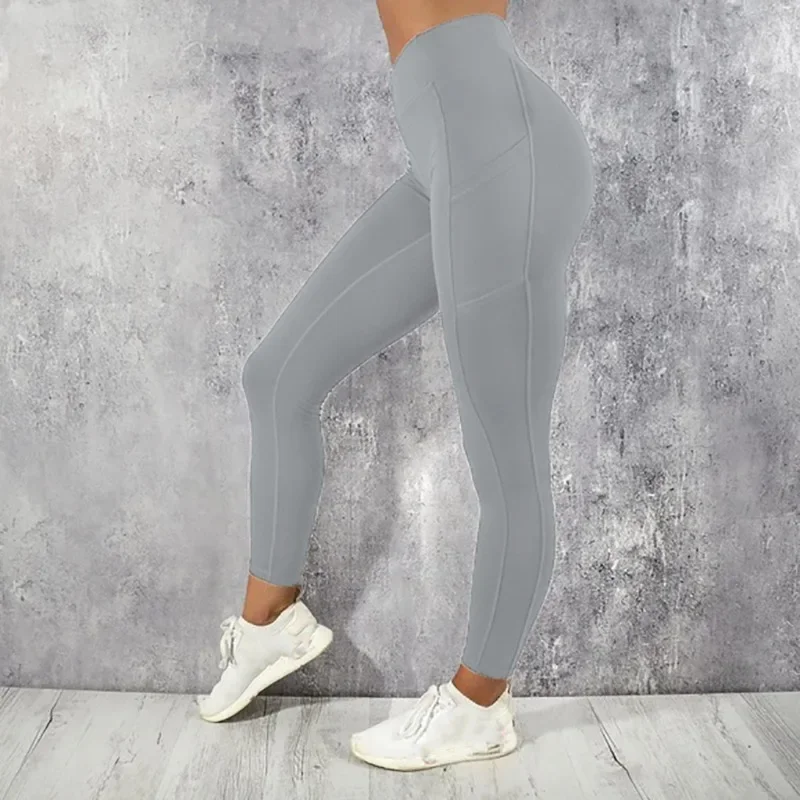 Leggings de Yoga para mujer, mallas de cintura alta con bolsillo, entrenamiento de gimnasio, correr, elásticos, sexys, levantadores de glúteos, pantalones pitillo informales