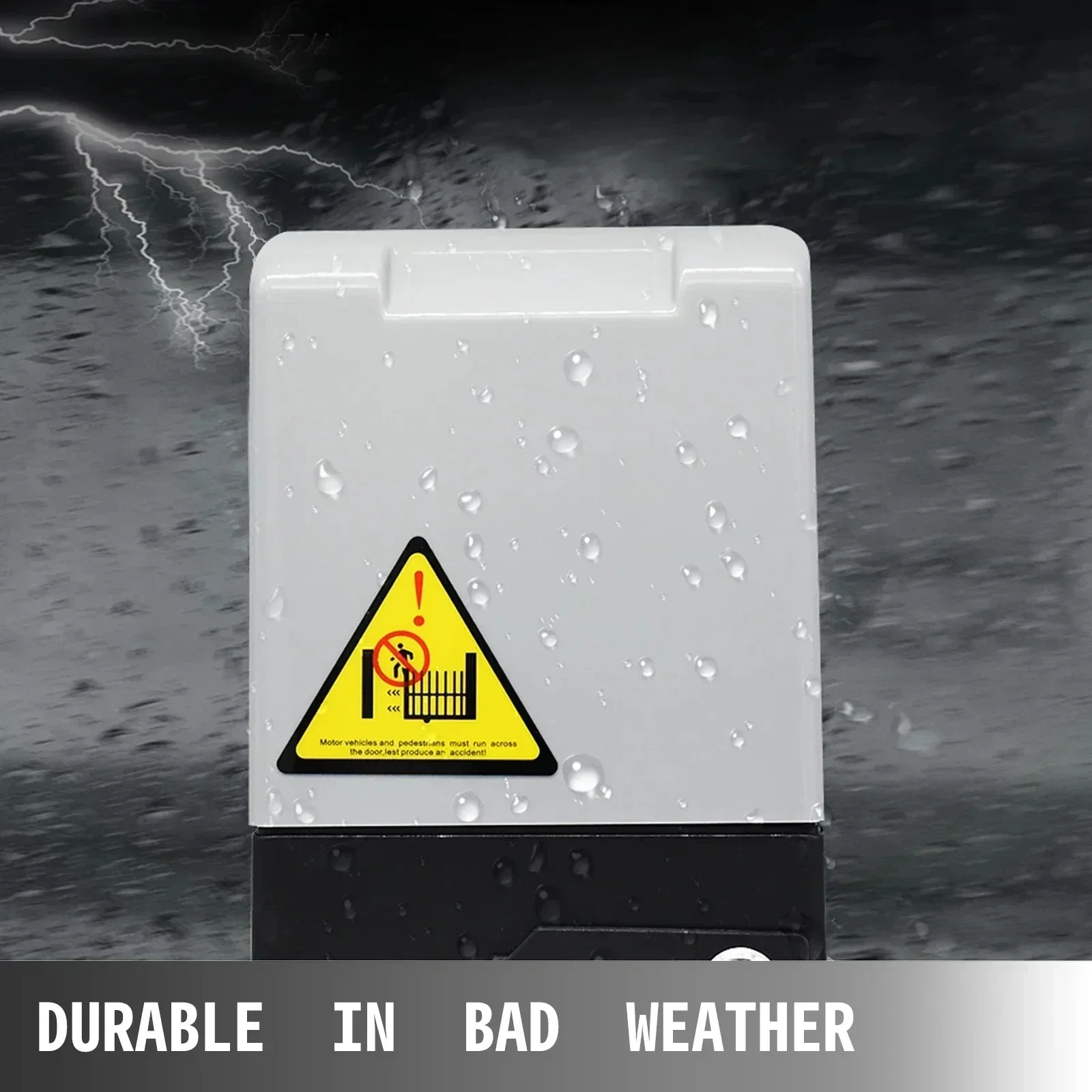 Abridor de puerta VEVOR 1300LBS, abridor de puerta de garaje eléctrico, corredera automática, 2 llaves con bastidores de 4m, operador para Hotel, fábrica, escuela
