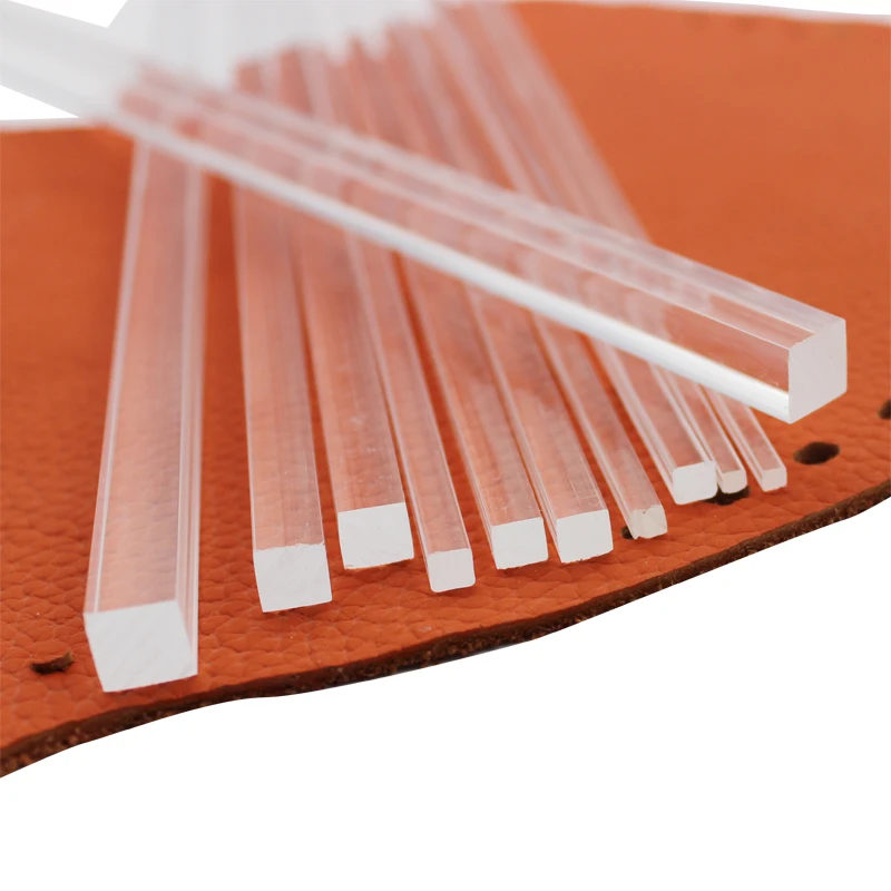 Transparent Clear Extruded Acrylic Square Bar Plastic Rod PMMA Plexiglass