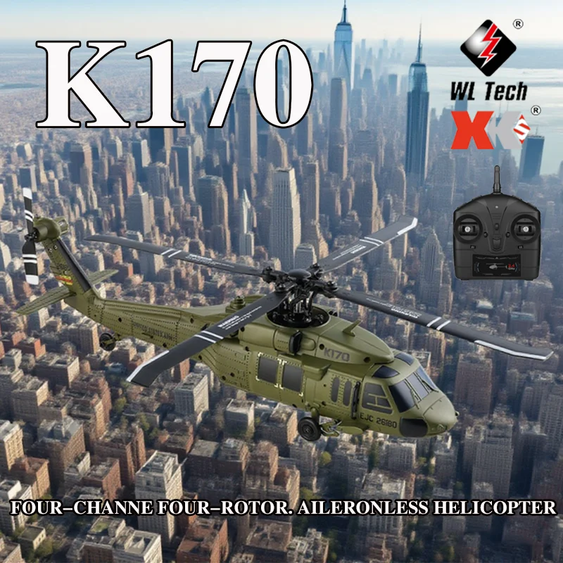 WLtoys Nieuwe K170 RC Helicopter 2.4G 6-Aixs Gyroscoop 4CH Hoogte Hold Afstandsbediening Helikopter Speelgoed Voor voor Volwassenen Als Beginners