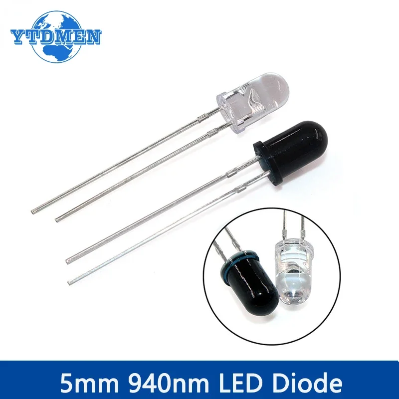 10 pares de diodos LED de 3mm, 5mm, 940nm, emisor infrarrojo y receptor IR, diodos F3 F5 para Arduino DIY