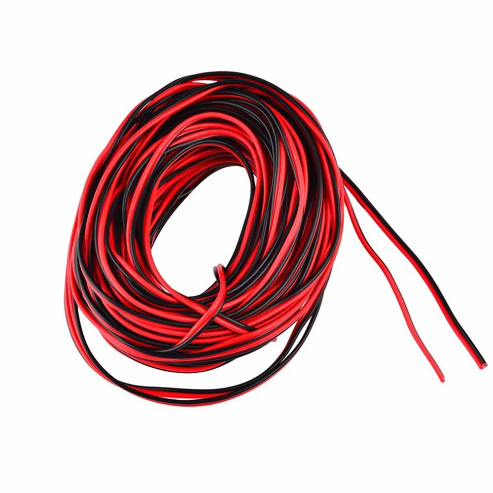20 metros fio elétrico de cobre estanhado 2 pinos 22awg isolado extensão de pvc cabo de tira led cabo de extensão elétrica b4