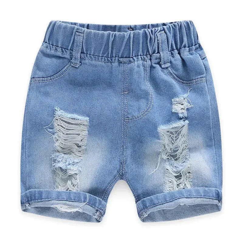 Pantalones cortos vaqueros para niños, ropa para niños, pantalones de cinco puntos para bebés, pantalones cortos de verano 2023