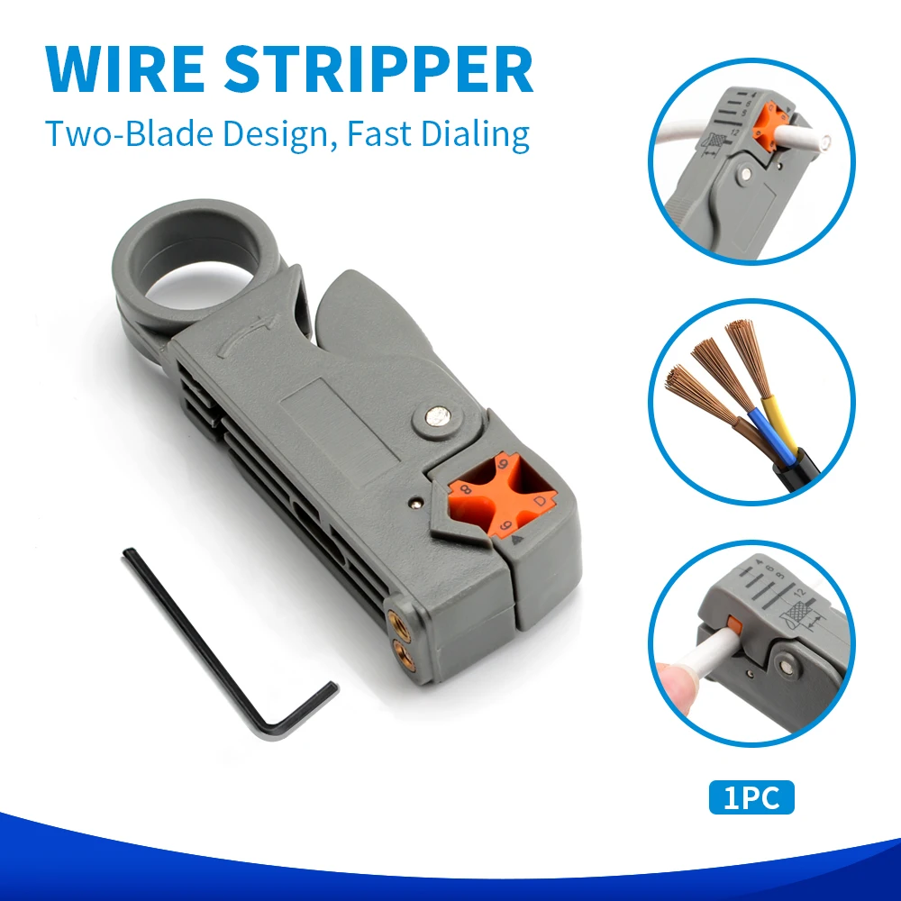 1PCS ethernet cable stripper rj45 cat5 cat6 network hand tool pliers knife line utp ftp coax coaxial cutter wire stripping Tool