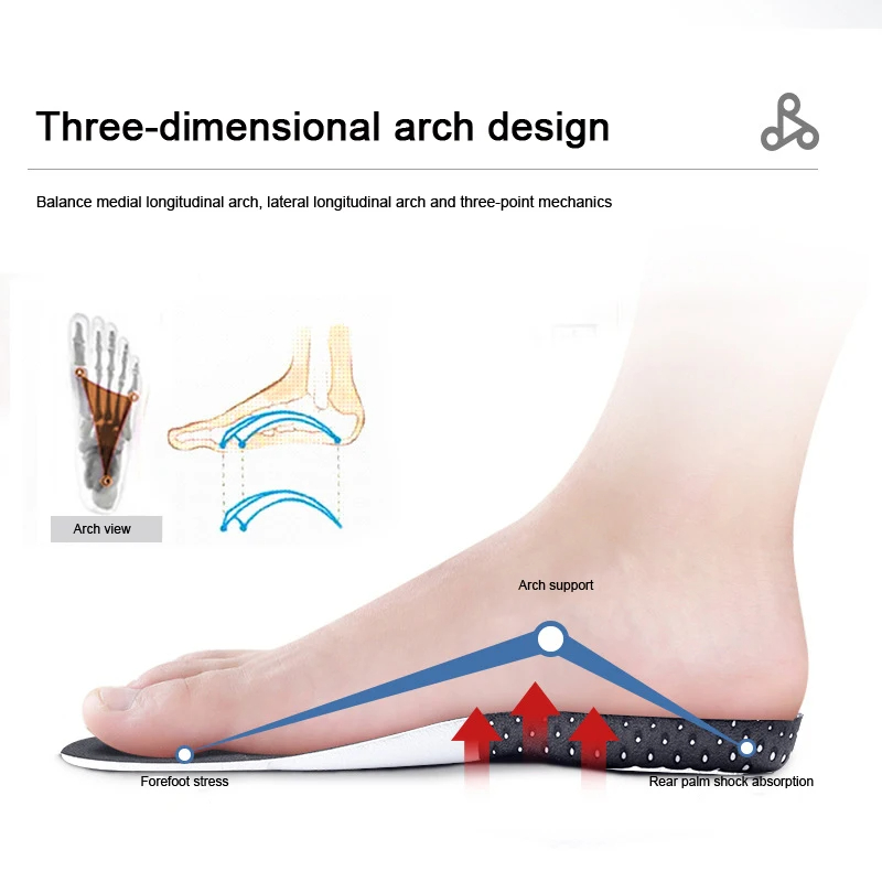 1 쌍 남성 실리콘 충격 흡수 미끄럼 방지 신발 패드 아치 지원 발바닥 근막염 신발 안창 발 정형 깔창