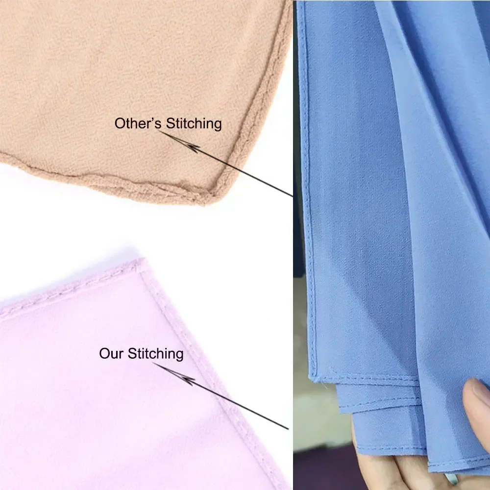 Mulheres muçulmanas chiffon hijab cachecol chiffon macio hijabs xale lenços longos envoltório lenços para moda muçulmana