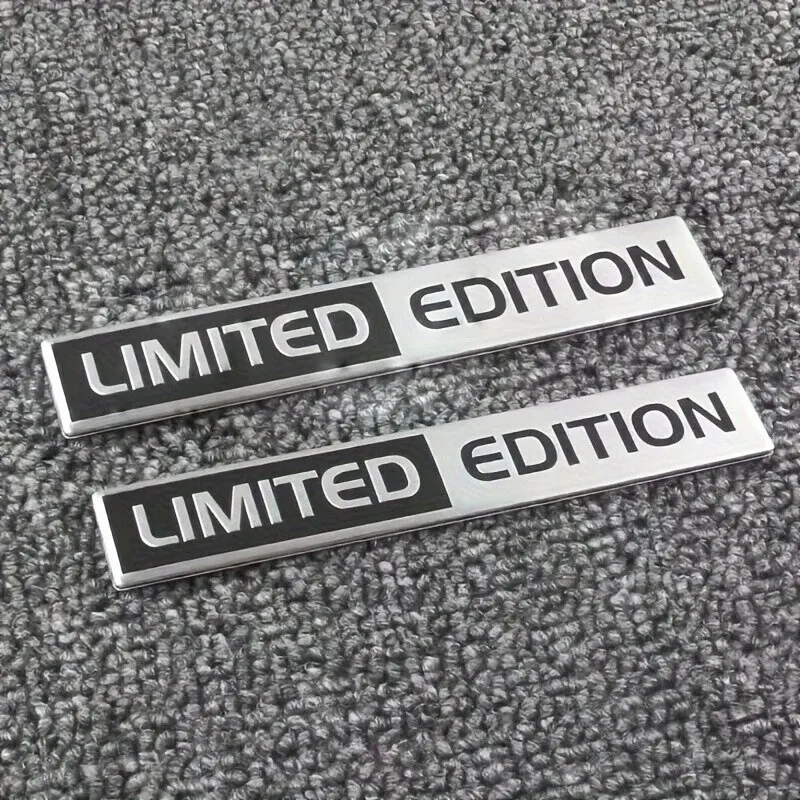 2PCS โลหะ Limited Edition 3D รถป้ายสติกเกอร์ Trunk Fender Emblem Decal อุปกรณ์เสริมสําหรับรถยนต์รถจักรยานยนต์จักรยาน
