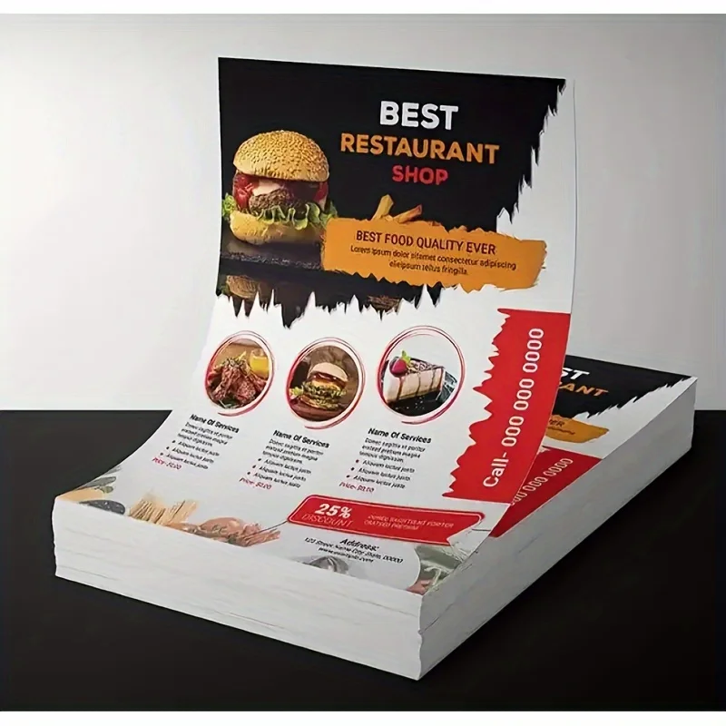 Customized flyers A4 A5, A6 size 150gms paper printed poster color Advertising Flyer poster double sided