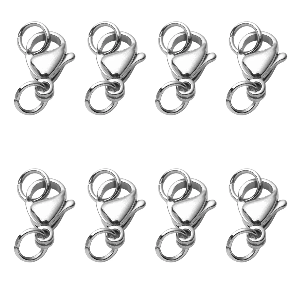 20-40 Chiếc Vàng Thép Không Gỉ Tôm Hùm Móc Nối Nhảy Nhẫn Vòng Tay Vòng Cổ Dây Chuyền Tự Làm Trang Sức Làm những Phát Hiện